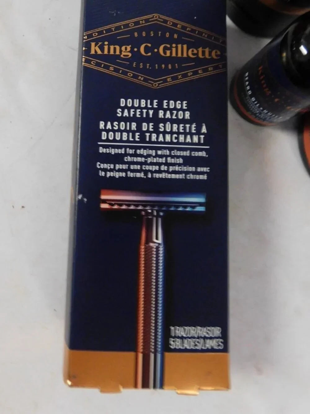 King C Gillette Double Edge Safety Razor Shave Gel Beard / Face Wash & Beard Oil